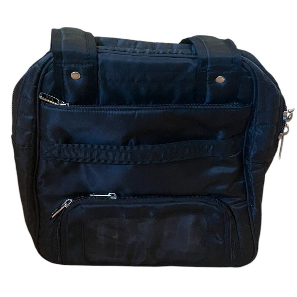 Lug Puddle Jumper Tote Quilted Black Crossbody Travel Bag